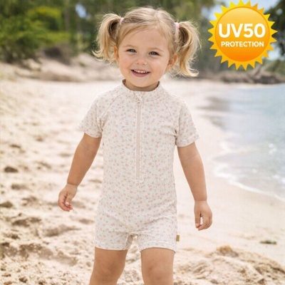 Fresk: Цял детски бански костюм с UV50 защита Garden Flowers (FR-SW2502-75-62)