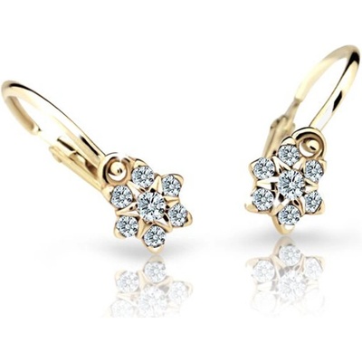 Cutie Kids Jewellery Gold Zlaté náušničky kytičky C2152