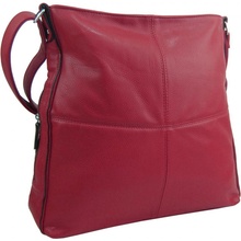 Praktická velká dámská crossbody kabelka 47-MH červená