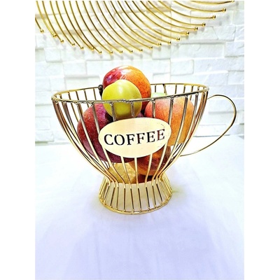 Johns Athletic Фруктиера за плодове с форма на чаша за кафе - Златиста 365766 (365766_Златист)