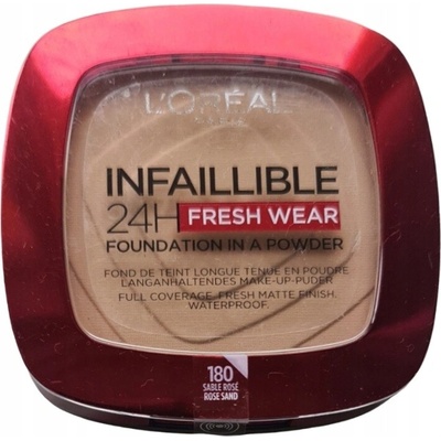 L'Oréal Paris Make-up v pudru Infaillible 24H Fresh Wear Foundation in a Powder 180 Rose Sand 9 g