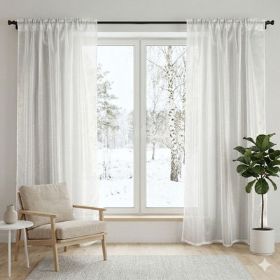 Takoy Hotová záclona 300x160 so zlatým lurexom Luxury shiny-HT-01145 | 300 x 160 cm
