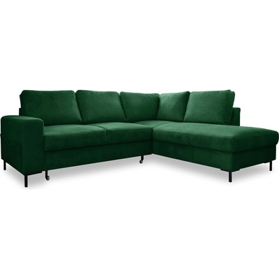Miuform Тъмнозелен разтегателен ъглов диван от рипсено кадифе (десен ъгъл) Lofty Lilly - Miuform (1068ON35)