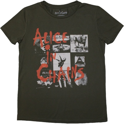 Alice In Chains Albums Montage Green L Дамски Риза (AICTS27LGR03)