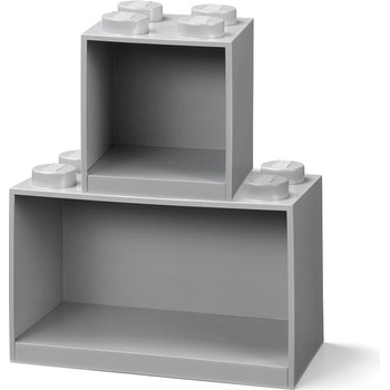LEGO® Комплект от 2 детски сиви стенни рафта Brick - LEGO® (41171740)