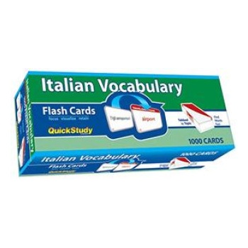 Quickstudy Reference Guides Italian Vocabulary Flash Cards (1000 Cards): A Quickstudy Reference Tool | Joseph Levi