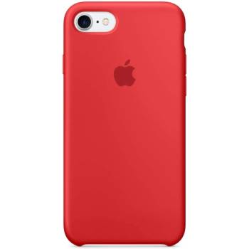 Apple Silicone Case - оригинален силиконов кейс за iPhone SE (2022), iPhone SE (2020), iPhone 8, iPhone 7 (червен)