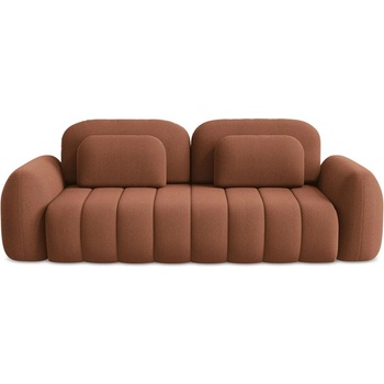 makamii Теракотен разтегателен диван с място за съхранение от букле 266 cm Pele - Makamii (PELE_3SF_40_P1_C5)