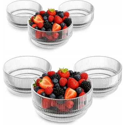 Altom Design Selena Sada 6 skleněných salátových misek 13 cm 550 ml