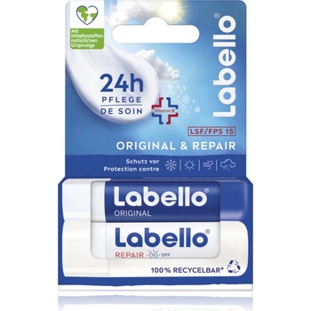 Labello Original & Repair възстановяващ хидратиращ балсам за устни 2x4.8 гр