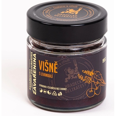 Hradecké delikatesy Višňová zaváranina s Levanduľou 190 g