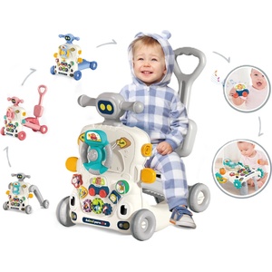 Chipolino Бебешка играчка за бутане 6 в 1 Chipolino - Multi, интерактивна, сива (MIKF026MULTI) - ozone Проходилка