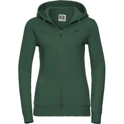 Russell women's hoodie with Authentic zipper zelená