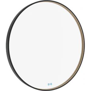 Nimco - Огледало със LED осветление, диаметър 100 см, сензор за допир, черно ZPC 31004RVX-90 (ZPC 31004RVX-90)