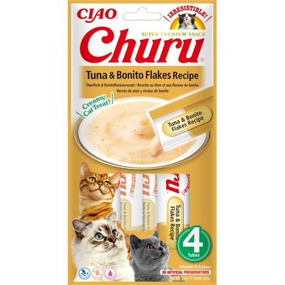 Churu Cat Pyré Tuna & Bonito Flakes 4 x 14 g