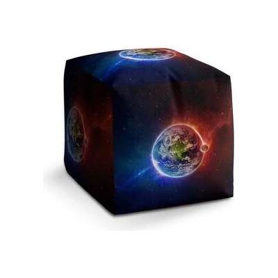 Sablio Taburet Cube Planeta Země: 40x40x40 cm