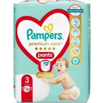 Pampers Пелени гащи Pampers Premium Care - Размер 3, 6-11 kg, 70 броя (1100017432)