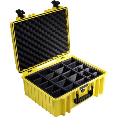 B&W Outdoor Case Type 6000 yellow padded 6000/Y/RPD