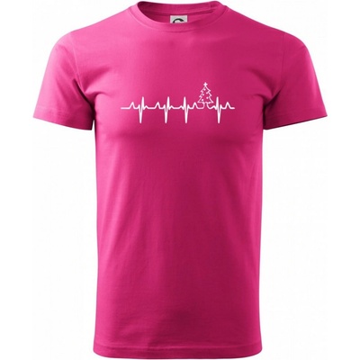 EKG Heavy new Vianočný stromek tričko purpurové