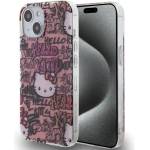 Hello Kitty Кейс Hello Kitty IML Tags Graffiti за iPhone 15, розов (3666339188412)