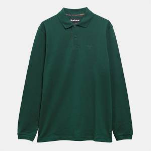 Barbour Блуза с яка Barbour Mens Essentials Long Sleeve Polo Shirt - Seaweed GN73