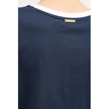 MICHAEL Michael Kors Памучна тениска MICHAEL Michael Kors дамска в тъмносиньо MF551WN2ZU (MF551WN2ZU)