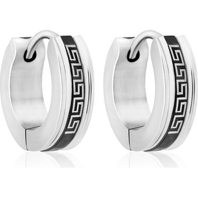 Troli štýlové oceľové náušnice kruhy VSE004S-PET