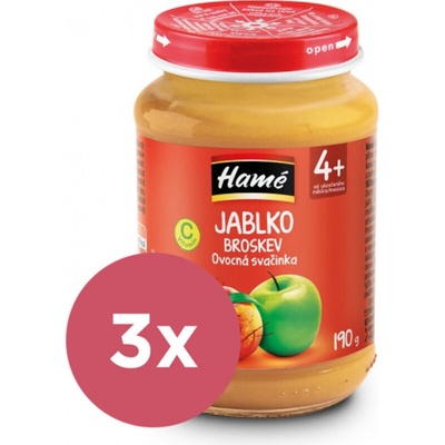 HAMÉ Broskyňa 4+ 3 x 190 g