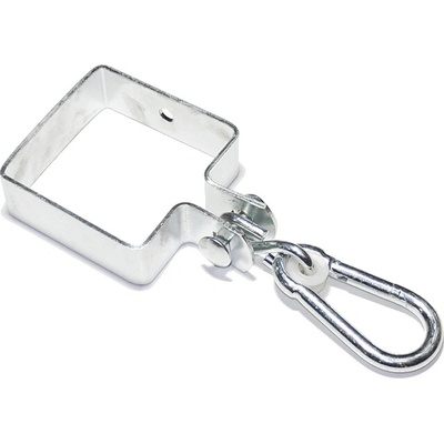 Objímka houpačková s karabinou čtvercová, 90mm, Zn – Zboží Mobilmania