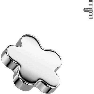 MARRE Náhradní ozdoba kytička k dermálu TITAN, závit 1,6 mm (stříbrná) MD044