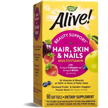 Nature's Way Алайв Мултивитамини за Коса, Кожа и Нокти 60 софтгел капсули | Nature’s Way (11094)