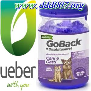 Ueber -Италия Гел за отблъскване на кучета и котки Go Back с лавандула 500гр