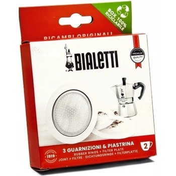 Bialetti 2 hliník sitko + silikonové tesnenie 3 ks