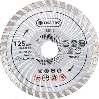 Tactix Kotúč diamantový rezný 125 x 22,23 mm 425545