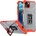HQWear Калъф Crystal Ring Case Kickstand Tough Rugged, за iPhone 13 mini, червен (9145576220580)