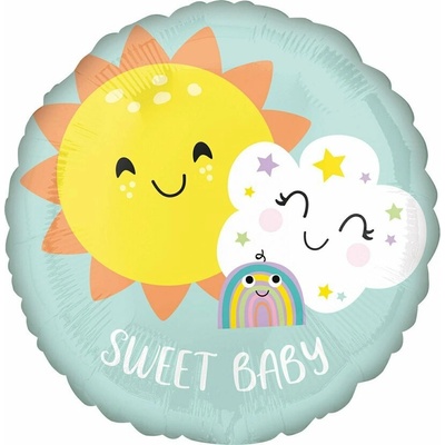 Anagram Fóliový balónek kulatý Sweet Baby 43 cm