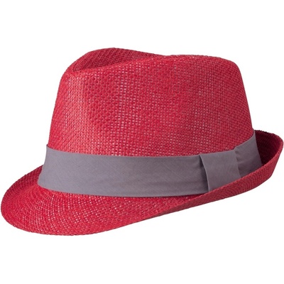Letní klobouk MB6564 Červená / tmavě šedá