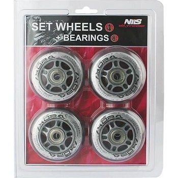 Sestava čirých PU koleček 70x24 + ložiska ABEC7 NILS Extreme