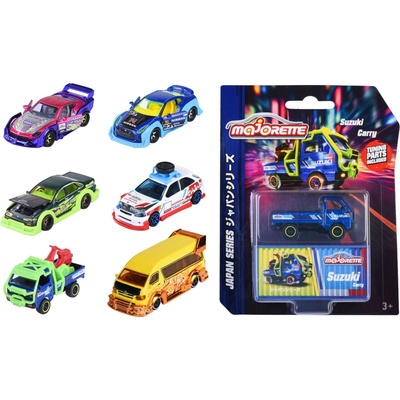 Majorette Autíčko s tuningem Japan Series Deluxe Cars kovové se sběratelským boxem 7,5 cm délka 6 různých druhů