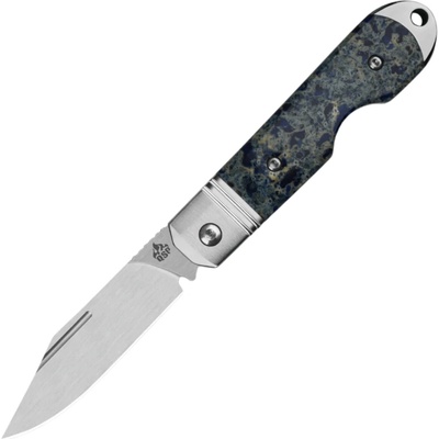 QSP Knife Moray Vanax, Belt satin, SS bolsters, Raffir Calceon Ocean Blue QS171-B