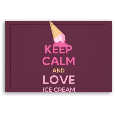 Fotoobraz 60x40 cm malý Keep calm and love ice cream