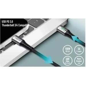 LogiLink USB-C 480 Mb/s, 100W 1.5m braided black
