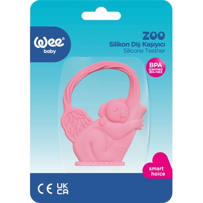 Wee Baby Силиконова гризалка Wee Baby - Zoo, коала, розова (389)