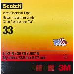 3M Scotch 33, електроизолационна лента, 38 mm x 33 m, черна (7000057499)