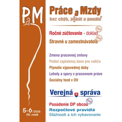 PaM č. 5-6 / 2026 - Stravovanie u zamestnávateľa a stravovanie podnikateľa