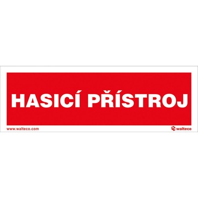 Walteco Hasicí přístroj FTL, 150x50mm, plastová tabulka , 20129