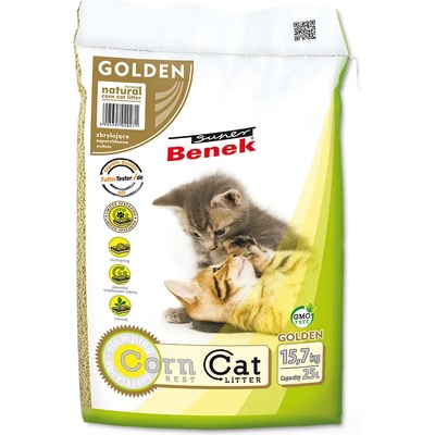 Super Benek 25л Super Benek Corn Cat Golden постелка за котешката тоалетна