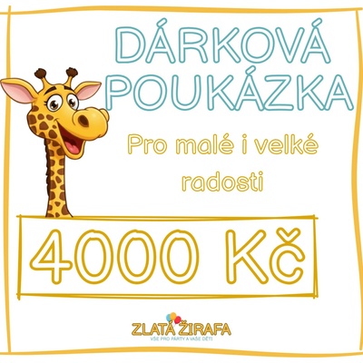 Zlatá Žirafa Dárková poukázka - 4000Kč
