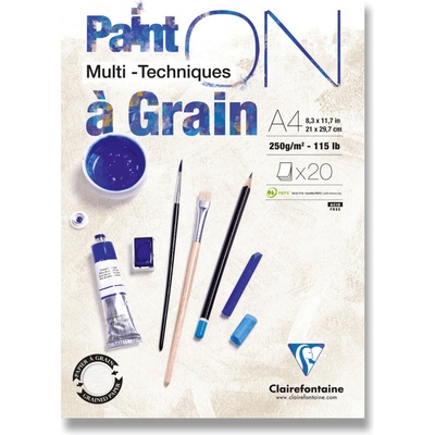 Clairefontaine Paint'ON Grain - blok - A4, 20 listů, 250 g