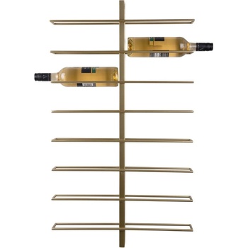 PT LIVING Метална стойка за вино, монтирана на стената, в златист цвят брой бутилки 16 Dual - PT LIVING (PT4091GD)